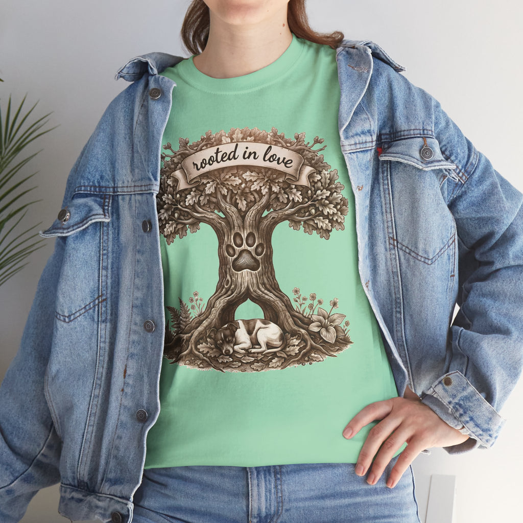 Rooted in Love Tree T-Shirt — Woodland Family & Pet Nature Tee