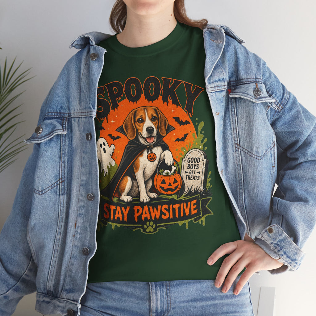 Spooky Stay Pawsitive Unisex T-Shirt