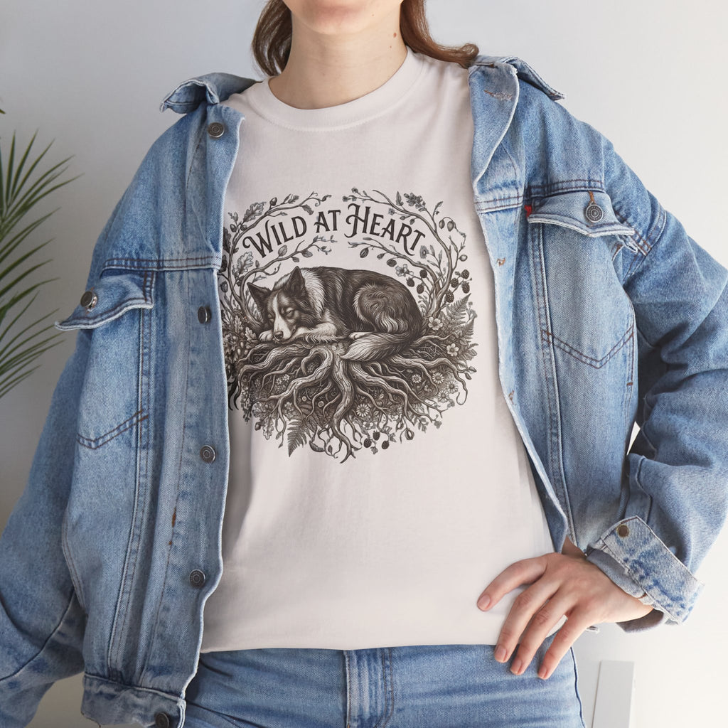 Wild at Heart  T‑Shirt —Border Collie Graphic Tee