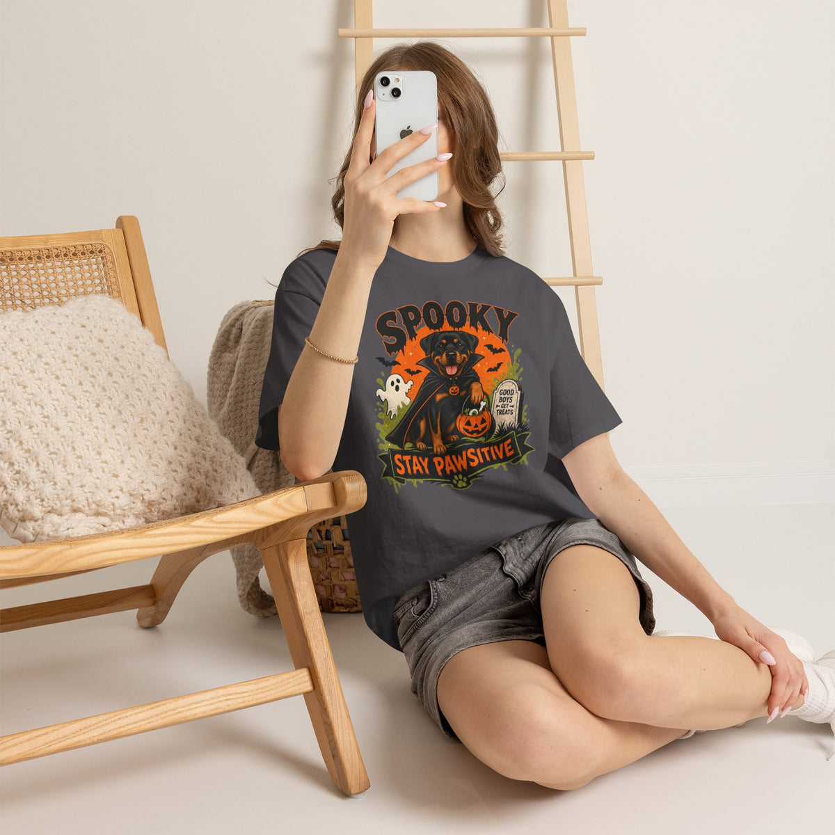 Spooky Stay Pawsitive Unisex T-Shirt
