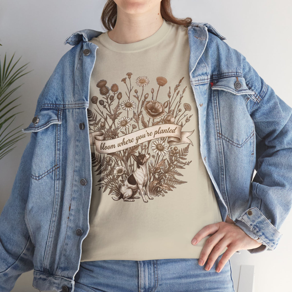 ‘Bloom Where You’re Planted’ Floral T‑Shirt