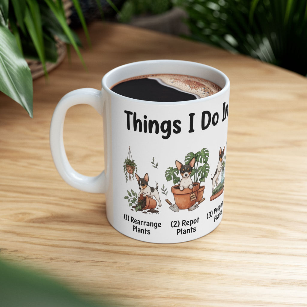Plant Mom Morning Mug — Funny 'What I Do In My Spare Time' Gardening Ceramic Coffee Cup 11oz