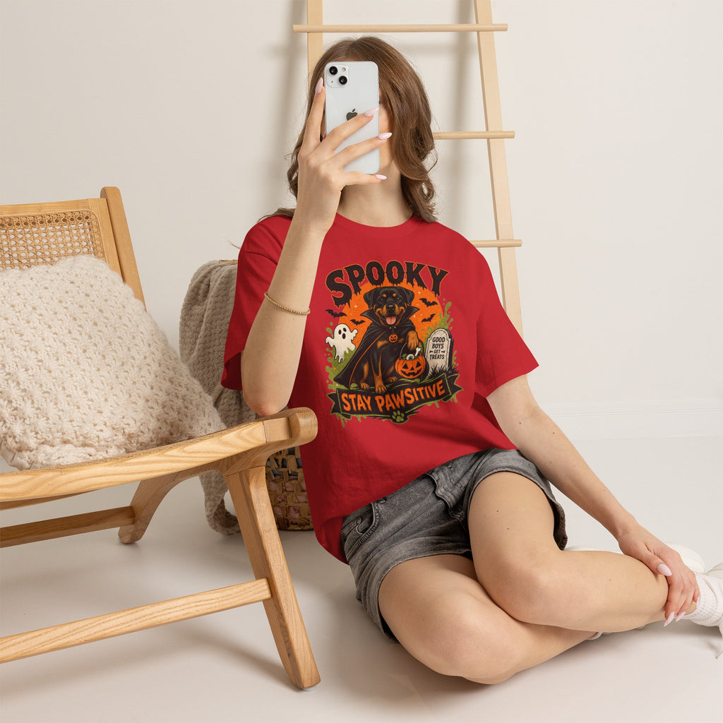 Spooky Stay Pawsitive Unisex T-Shirt