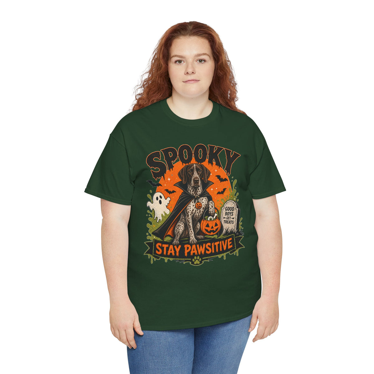 Spooky Stay Pawsitive Unisex T-Shirt