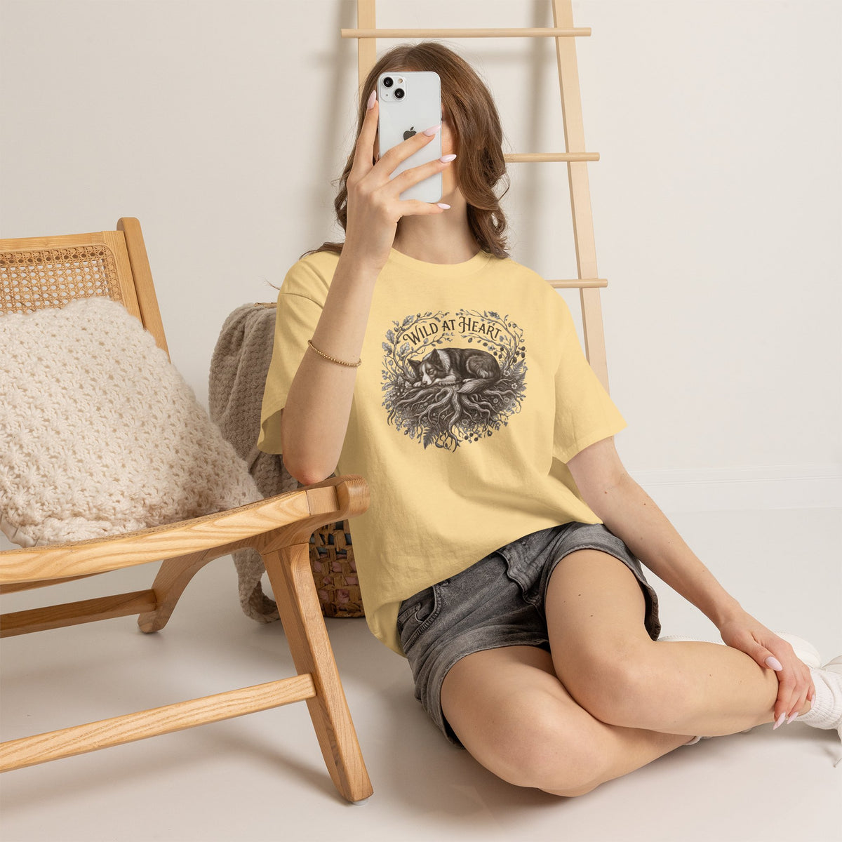 Wild at Heart  T‑Shirt —Border Collie Graphic Tee